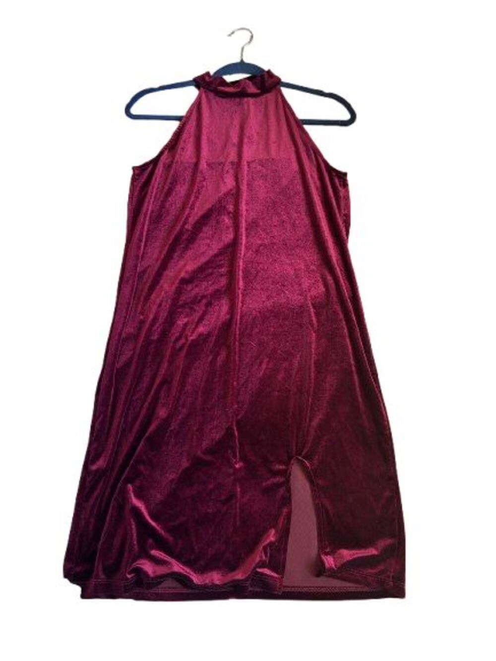 Green Envelope Los Angeles Women's Maroon Velvet Sleeveless Midi Dress size S